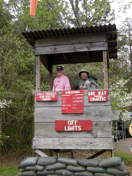 Image 071.JPG - Steve Shirey in the observation tower at the Viet Nam War Museum (Bob Robb photo)